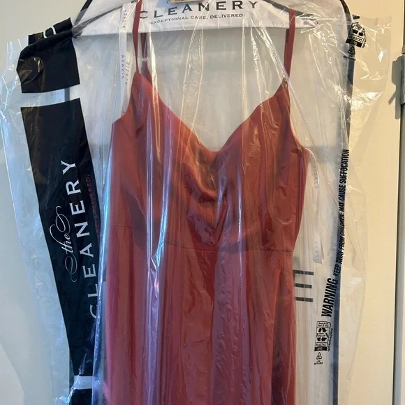 Azazie Daenerys Terracotta chiffon dress size 4! - Picture 7 of 7